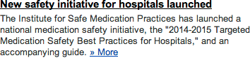 New safety initiative for hospitals launched